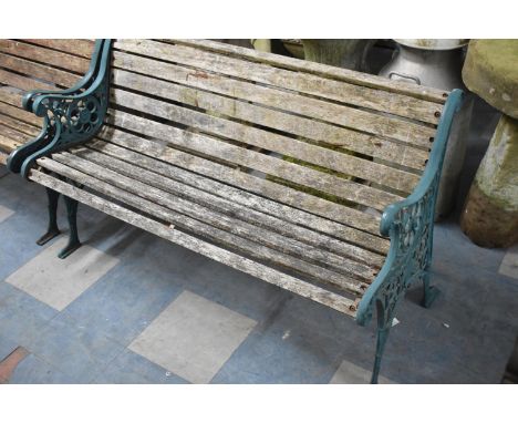 A Vintage Garden Bench, 126cm Wide 