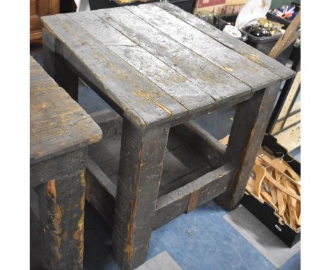 A Vintage Work Bench, 71x64cm 