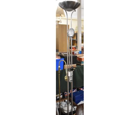 A Modern Uplighter and an Adjustable Reading Lamp 