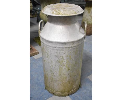 A Vintage Aluminum Milk Churn, 73cm high 