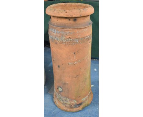 A Vintage Cylindrical Terracotta Chimney Pot, 81cm high 