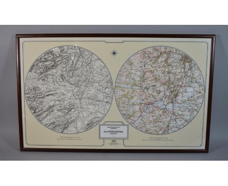 A Framed Ordnance Survey Map for Llanyblodwel 1880 and 2000 