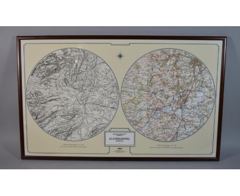 A Framed Ordnance Survey Map for Llanyblodwel 1880 and 2000 