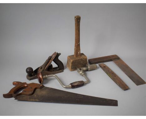 A Collection of Various Vintage Tools to Include Stanley Bailey No.4 Plane 