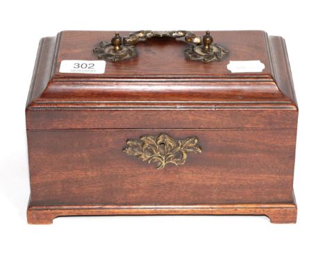 George III mahogany tea caddy 