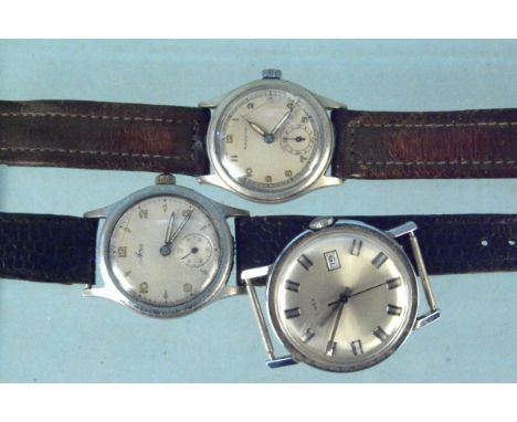 A c1940's Ardath military style watch, an Avia military style watch plus a Timex wristwatch