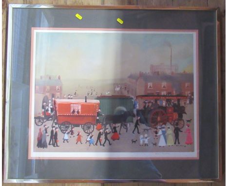 Helen Bradley, signed colour print, Big Bertha