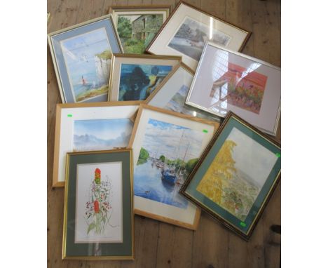 A collection of various pictures, to include oils and watercolours by Margaret Tarraw, B L Morgan, Graham Pellow, Claire Spen