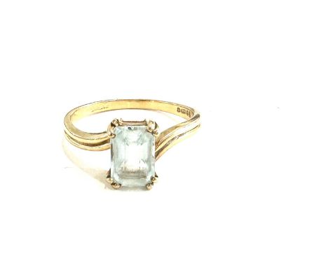 9 ct gold stone set dress ring 1.9 grams ring size m/n 