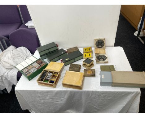 Vintage photographic plates, negatives and 35mm slides various subjects 