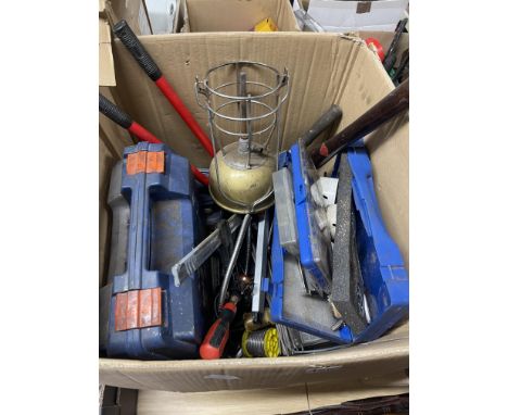 Selection of tools includes bolt croppers, gauges, lights, soildering equipment etc