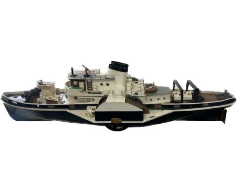 Vintage large scale model steam boat measures approx 47 inches long by 12 tall 