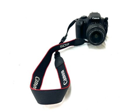 Canon EOS 1300D camera with Canon zoom lens EF-S 18-55MM , untested 