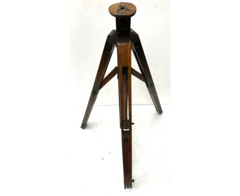 Vintage wooden large standing tri pod - adjustable height 