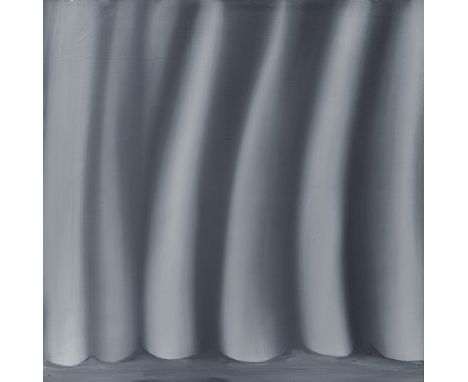 Gerhard Richter, VorhangÖl auf Leinwand 38 x 38 cm. Gerahmt. Rückseitig auf der Leinwand signiert 'Richter'. - Mit Atelier- u