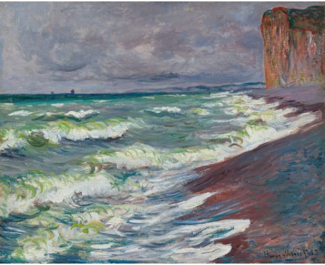 Claude Monet, Mer agitée à PourvilleÖl auf Leinwand, sorgfältig doubliert. 59,5 x 73,5 cm. Gerahmt. Unten rechts schwarz sign