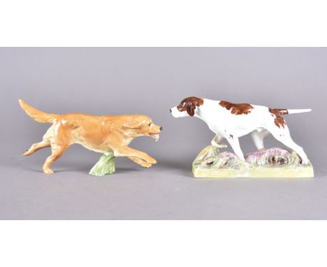 Two boxed Royal Worcester sporting dogs, one modelled and signed by Doris Lindner, Pointer and a Golden Retriever 3309 (2)