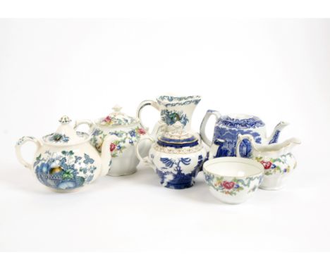 An early 20th Century Booths 'Flora Dora' part tea service, teapot, jug and bowl, pattern number A8042; a 'Real Old Willow' t