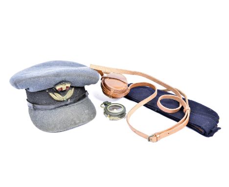 A 1917 Military Issue Verner's Patent VIII field compass, no.73905, complete with original leather carry case and strap, mark