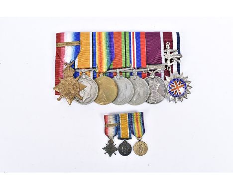 A WWI and later Lancashire Fusiliers and Machine Gun Corps medal group, awarded to Warrant Officer Class II T.Channer, compri