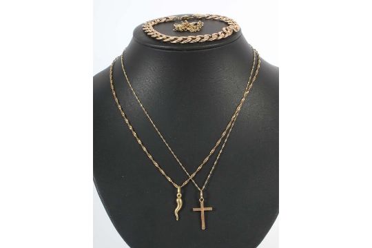 Konvolut Goldschmuck Jh Gelbgold 333 585 750 6 Tlg 1 Kette Gg750 1 Kette Gg585 1 K