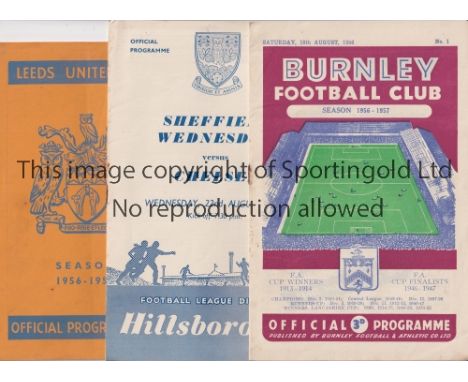 CHELSEA    Set of 23 away programmes for season 1956/7, 21 League and 2 FA Cup v Tottenham and Orient. Some are slightly crea
