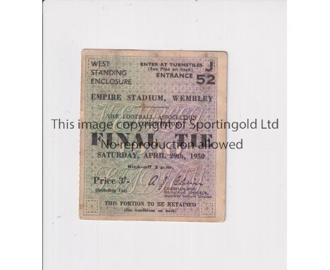 1950 FA CUP FINAL     Ticket for Arsenal v Liverpool, very slight ageing marks.     Generally good