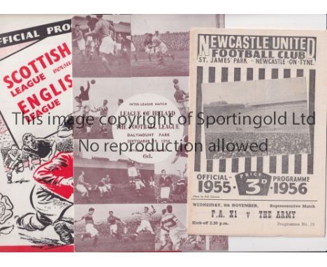 DUNCAN EDWARDS       Four programmes in which Edwards appears in the line-up, League of Ireland v Football League 19/9/1956, 