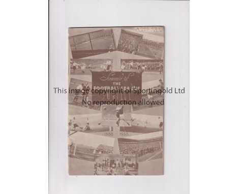 ARSENAL V TOTTENHAM HOTSPUR / 1938 FL JUBILEE     Programme for the match at Arsenal 20/8/1938, small writing on the cover an