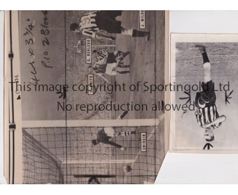 1952 FA CUP FINAL     Original 10" X 8" b/w action Press photo with stamp and paper notation on the back of Robledo scoring t