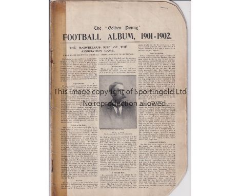 THE GOLDEN PENNY FOOTBALL ALBUM 1901 - 1902     Thirty two pages, lacking the outer covers, with 50 team groups of the most f