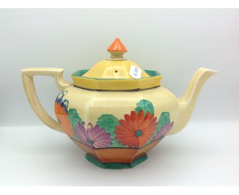 Clarice Cliff teapot gayday pattern