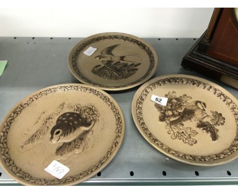 Three various Poole Pottery Barbara Linley Adams stoneware plates.