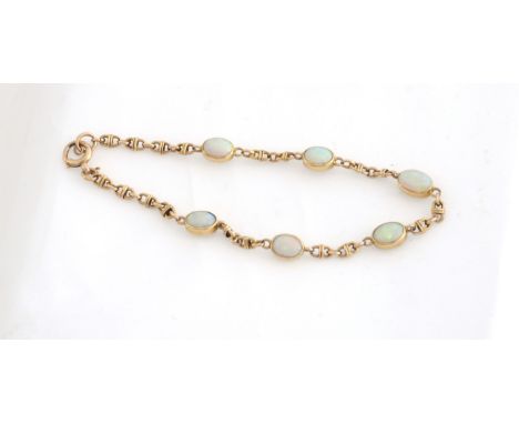 A Gold and Opal Bracelet