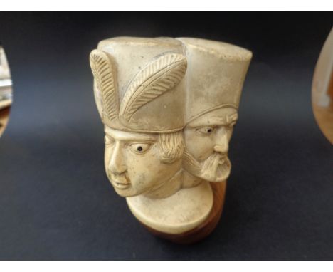 Double head meerschaum pipe - very large