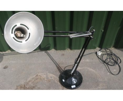 1960s angle pose lamp in black painted finish 