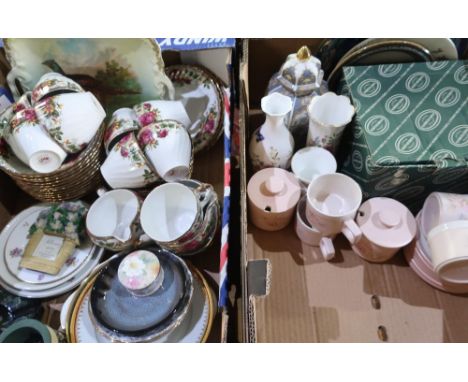 Washington pottery "English Rose" part tea service, Hornsea pottery part coffee service, boxed Port Meirion Botanic Garden pa