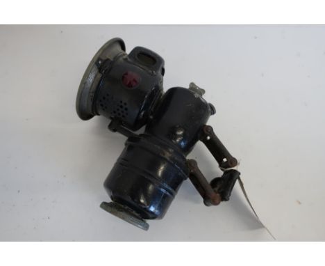 "The Revenge" Vintage carbide cycle lamp by P &amp; H, Birmingham (height 18cm) 