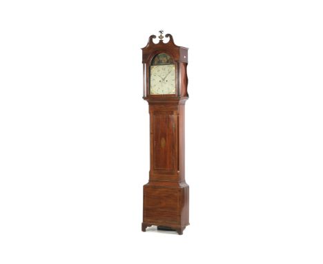 Warry, Bristol (1812-30), early 19th century rocking ship automaton longcase clock. The 8 day movement striking the hours on 