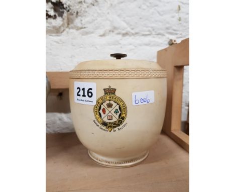CARLTONWARE QUEENS COLLEGE BELFAST TOBACCO JAR