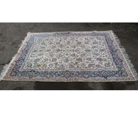 Kirman (Iran) cream ground carpet, 300cm x 240cm .     .     