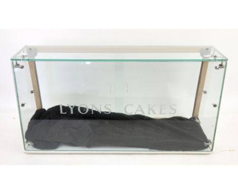 Lyons Cakes glass display cabinet with shelf.     .     