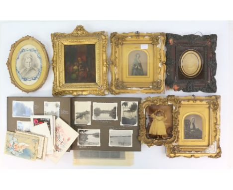 Portrait miniatures and an album of photographs etc.     .     
