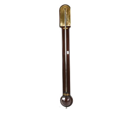 19th century mahogany stick barometer 96cm high.     .     