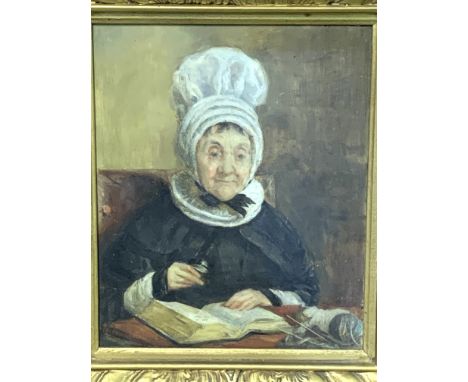 Portrait of Margaret Gay, oil on canvas, circa 1834, 32x37cms. Estimate £70-90.