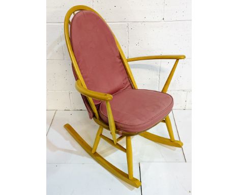 Ercol rocking chair with cushions, 68 x 77 x 88cms. Estimate £