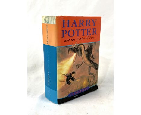 Harry Potter&nbsp;and the&nbsp;Goblet of Fire,&nbsp;First Edition, by J K Rowling, hard back. Estimate £20-30.