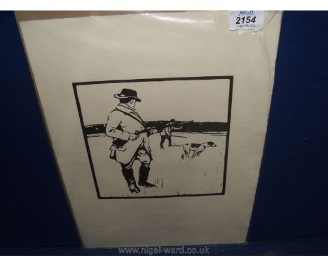 Sir William Nicholson, woodblock Print 11/150 from original woodblock of 1897.  