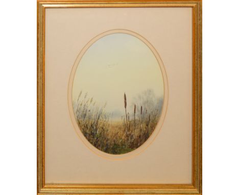 K J Walton, "Winter Wetland" and "Awaiting the fairies", two watercolours, both signed, 20 x 15cm and 19 x 24cm (2)   