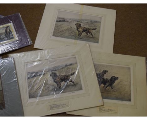 Folder of assorted prints, engravings etc, to include Henry Wilkinson, all unframed   